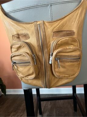 Sundance Catalog Made in Italy Butter Soft Slouchy Leather Utility Hobo Bag